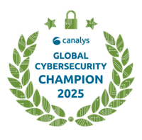 Canalys Global Cybersecurity Champion 2025 award badge