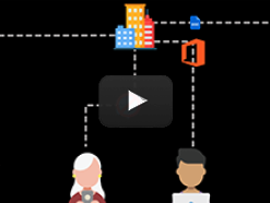 cartoon people illustrating internet connections